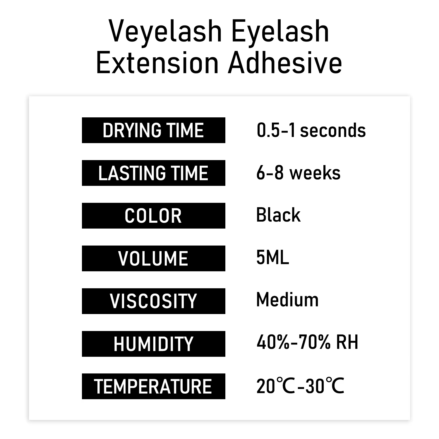 Veyes Inc Extensions de cils colle expédition des articles américains Veyelash colle à cils Extra fo