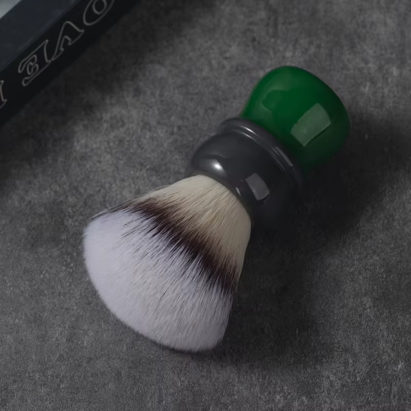 YAQI Mocha(Matcha) Brosse de rasage humide pour homme avec nœud haute résolution en cheveux synthéti
