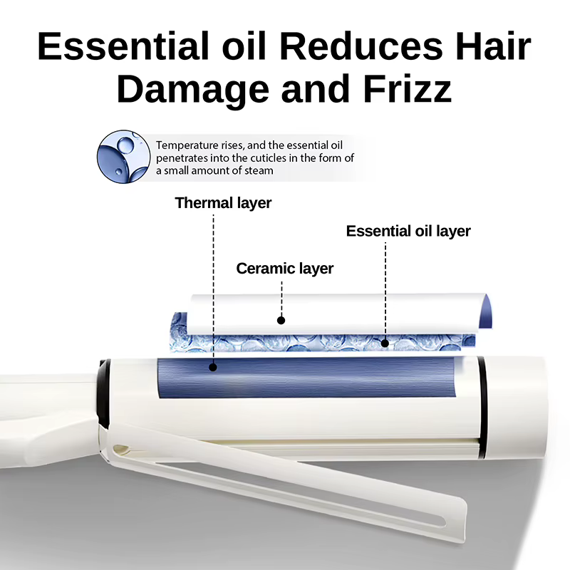 Baguette à friser Extra Large de 1.5 pouces pour cheveux longs, baril de Tourmaline en céramique, Io