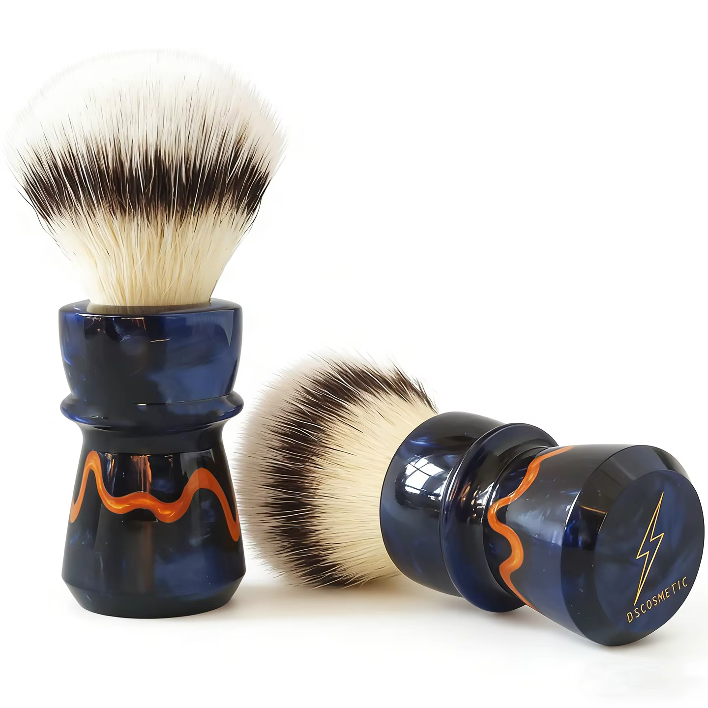 Pinceau à raser Dscosmetic EmberTwist CN6 en poils synthétiques et manche en résine pour homme