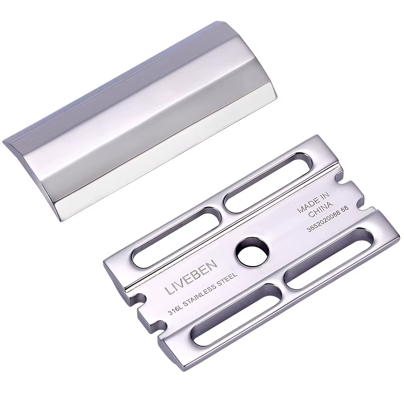 Tête de rasoir de sécurité à Double tranchant en acier inoxydable CNC 316L, accessoires de rasoir ma