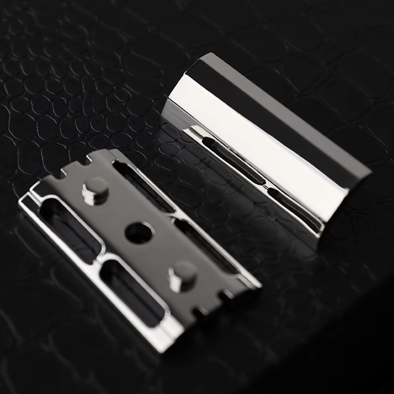 Rasoir de sécurité à Double tranchant pour hommes, matériau en acier inoxydable CNC 316 L, avec poig