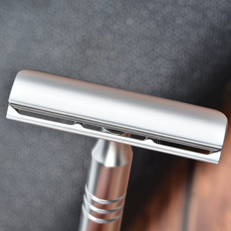 YAQI – rasoir de sécurité pour hommes, couleur Chrome mat, lame AC Excalibur, à un seul bord