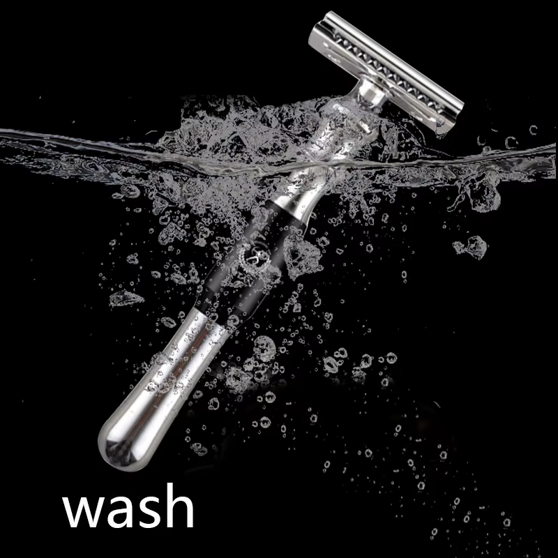 Rasoir de sécurité Titan pour hommes, manche en métal, lame remplaçable, machine pour le rasage, hau