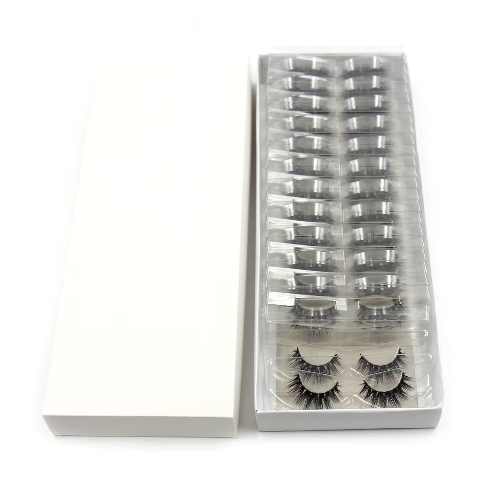 LEHUAMAO 30/60/100 paires de cils de vison sans boîte cils de vison 3D courts faux cils de vison nat