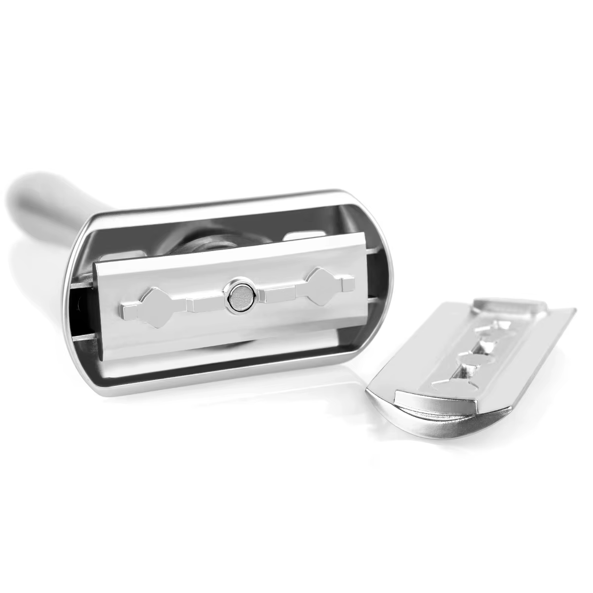 QShave Rasoir de sécurité réglable avec couvercle magnétique 1 rasoir 1 étui de protection et 5 lame