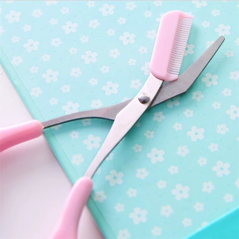 Ciseaux de précision pour sourcils avec peigne, pour l'épilation et le modelage des poils du visage,