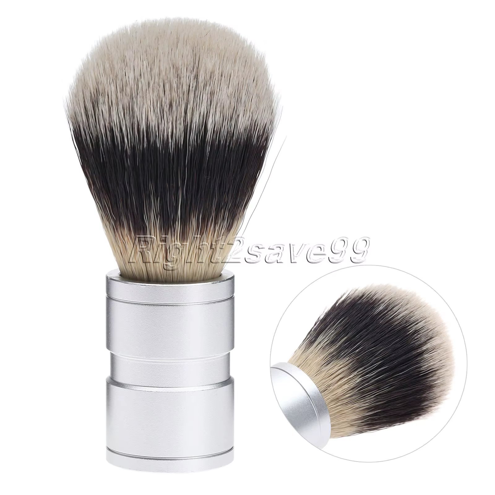 Silvertip blaireau cheveux blaireau manche en métal inoxydable tête de barbier outil de rasage confo