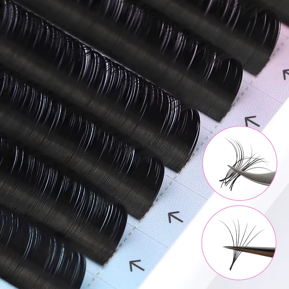 Rujade 10 plateaux / lot extensions de cils personnels faux vison russe rouleau de cils Cachemire ci