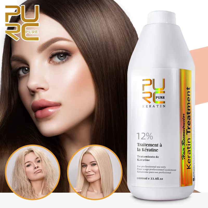 PURC traitement capillaire à la kératine brésilienne lissage lissant pour traitement des cheveux bou
