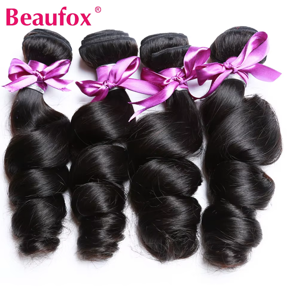 Beautorch-Tissage en Lot Péruvien Remy 100% Naturel Ondulé, Extensions de Cheveux, 8-30 Pouces, 1/3/