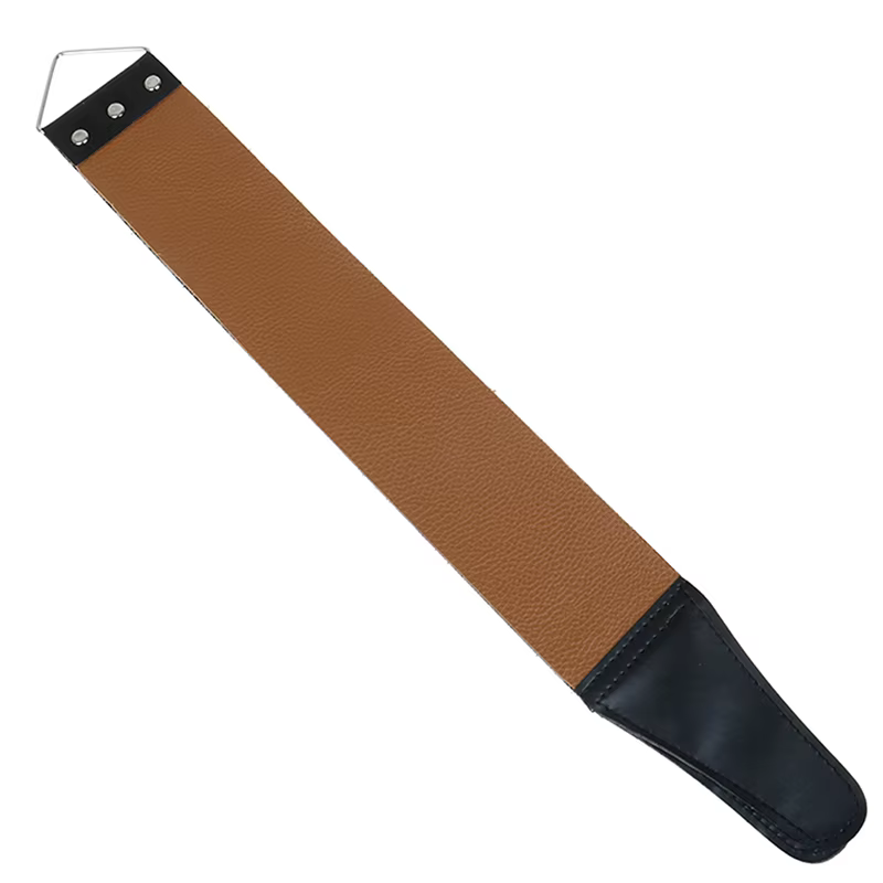 Sangle de rasage en cuir et toile pour hommes, double couche, ceinture d'affûtage, rasoir droit, cou