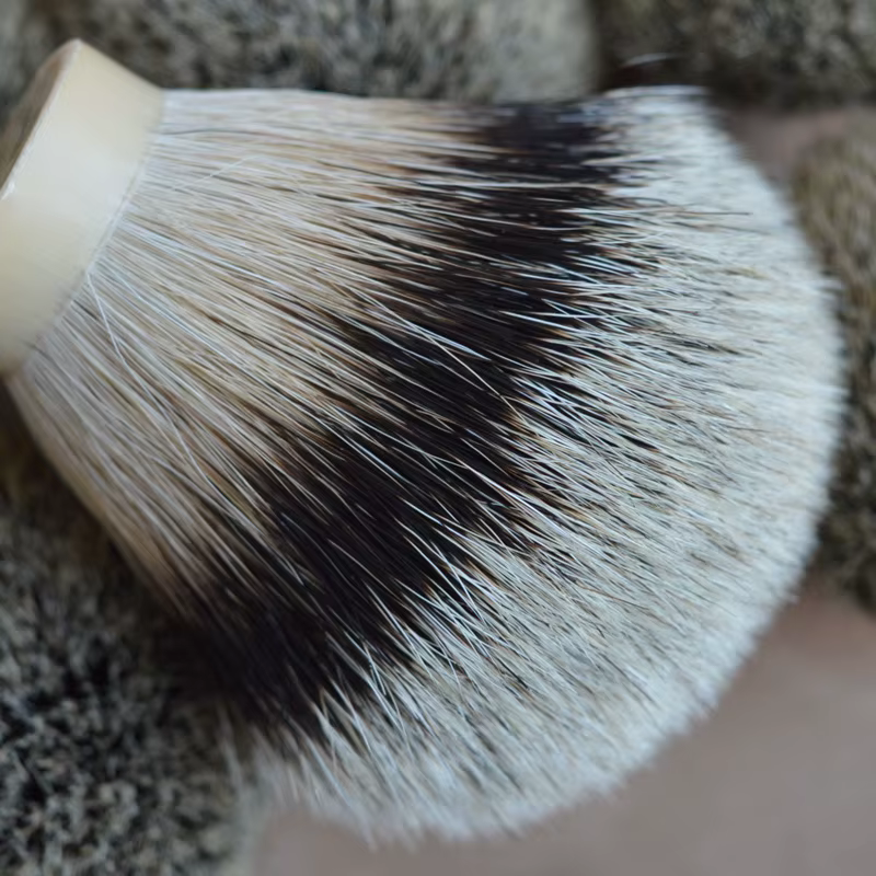 DSCOSMETIC-Tête de brosse de rasage en poils de blaireau de montagne, 26mm, pointe argentée la plus