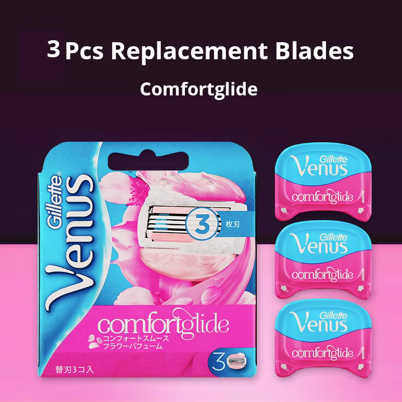 Gilette – Rasoir Gilette Venus lubrifié, rasage lisse, pour femme, touché lubrifié et confortable, 3