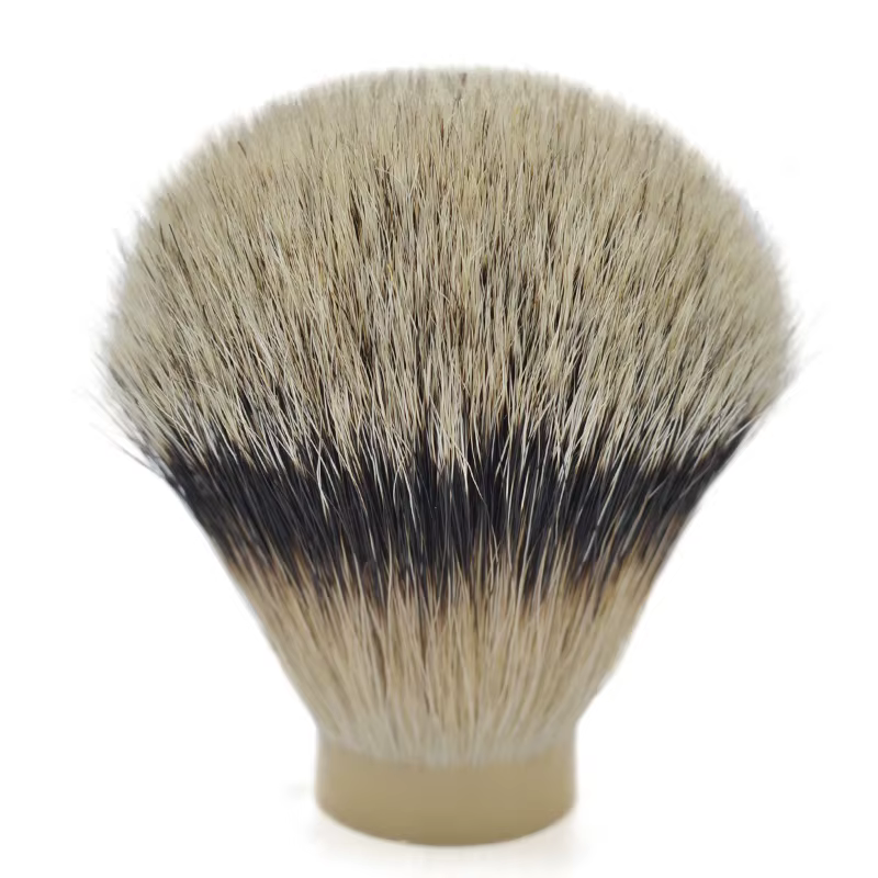 DSCOSMETIC-Tête de brosse de rasage en poils de blaireau de montagne, 26mm, pointe argentée la plus