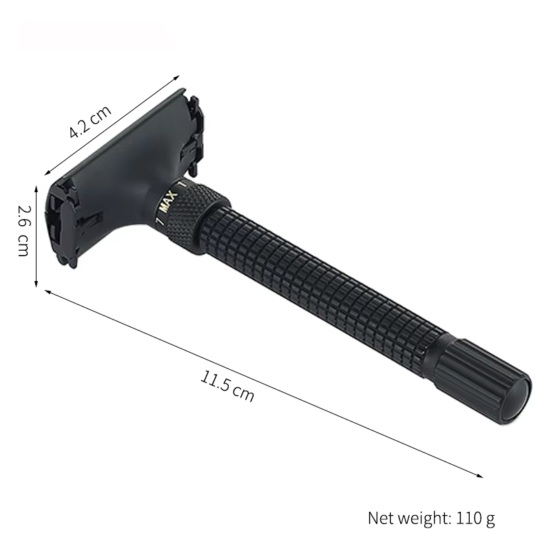 YINTAL ensemble de rasoir de sécurité réglable papillon ouvert Double bord rasoirs en laiton noir ma