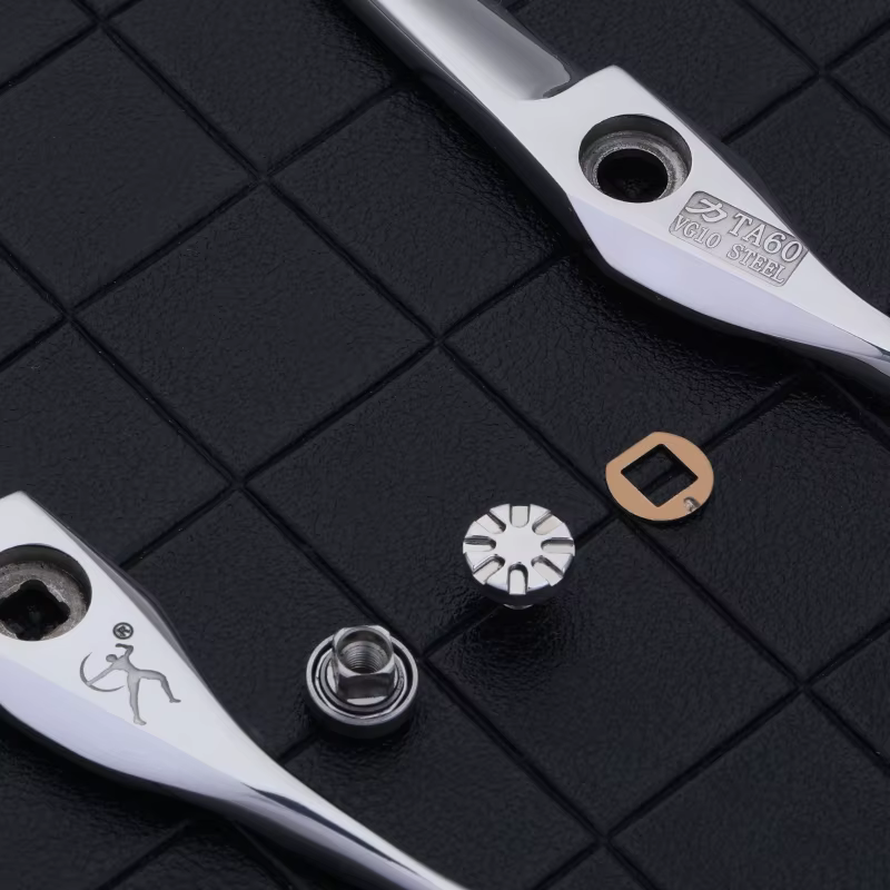 Titan-Ciseaux de cheveux professionnels tranchants faits à la main en acier inoxydable, salon de coi