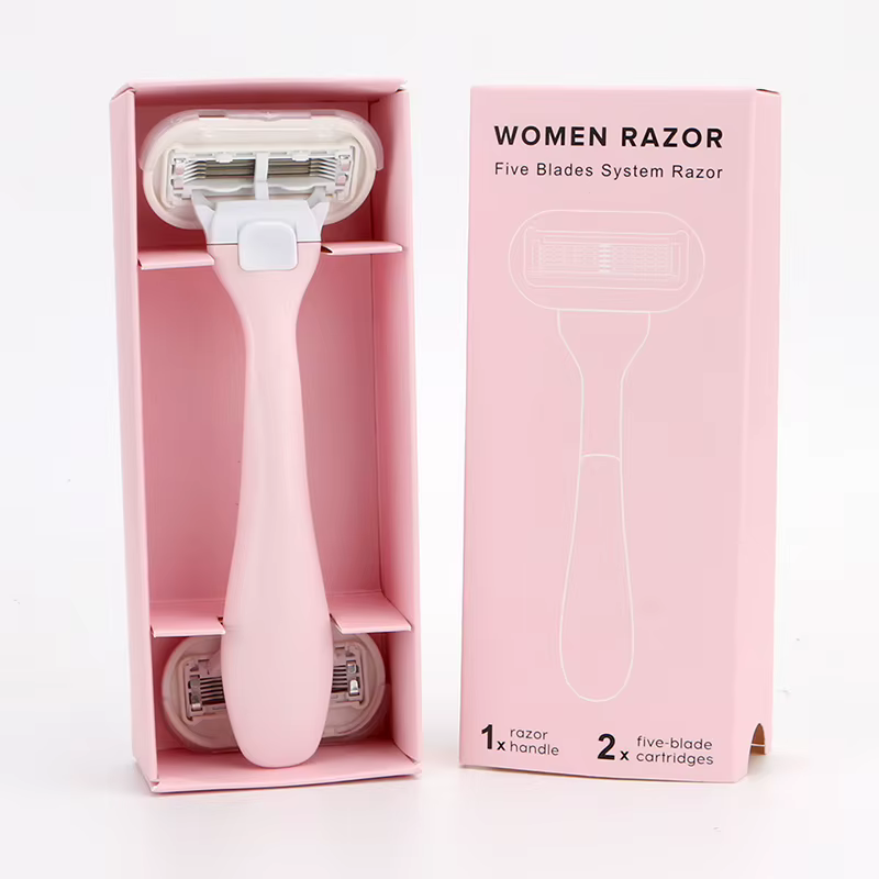 Rasoir de sécurité pour femme, outil d'épilation, couteau de rasage manuel, tête de coupe à cinq cou
