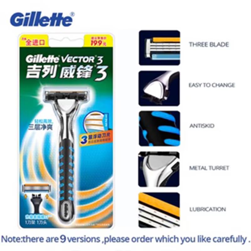 Gillette Sensor Excel lame de rasoir pour hommes remplacer les têtes rasage de barbe lames de rasoir