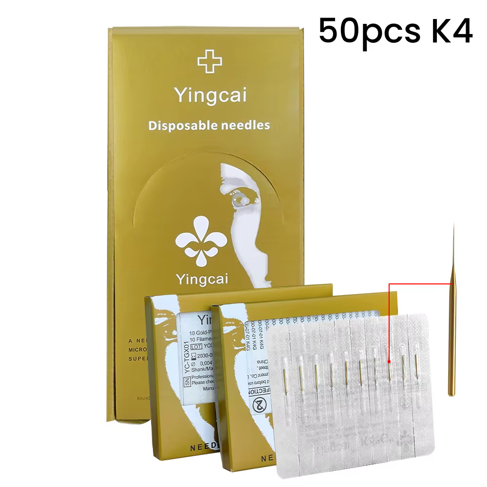 50 aiguilles d'électrolyse K2/K4 ultra-fines pour machine d'épilation permanente par électrolyse