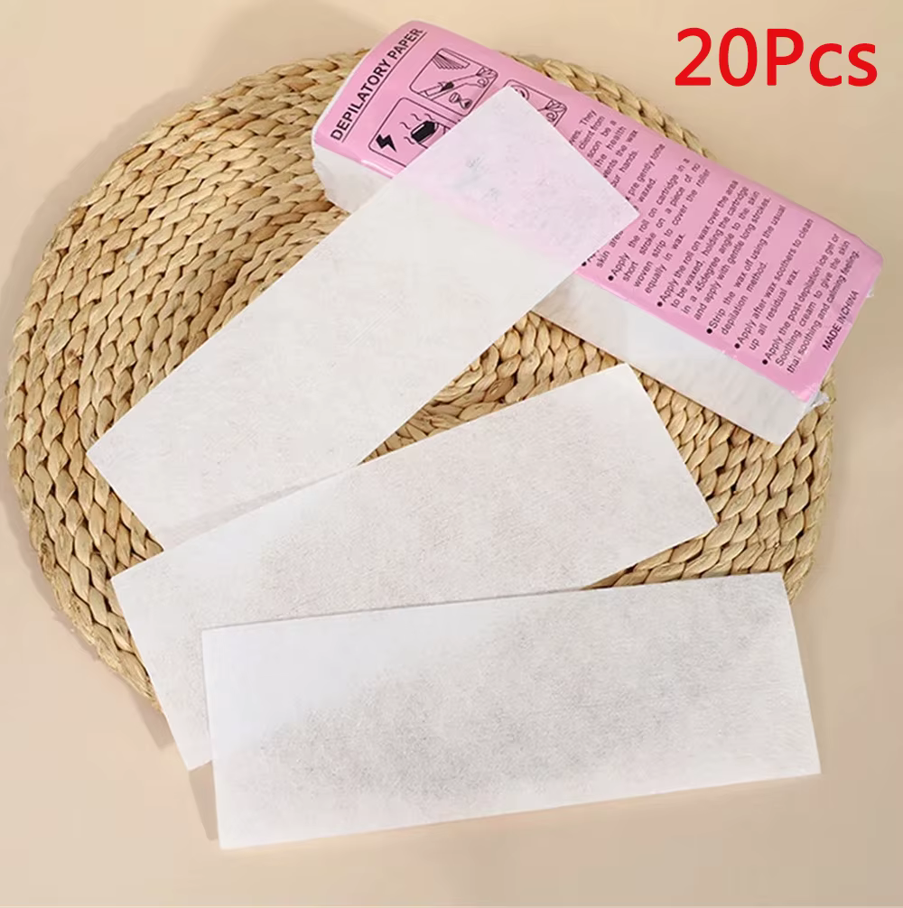 Bandes d'épilation professionnelles, 20 pièces/50 pièces/100 pièces, papier de cire en tissu Non tis