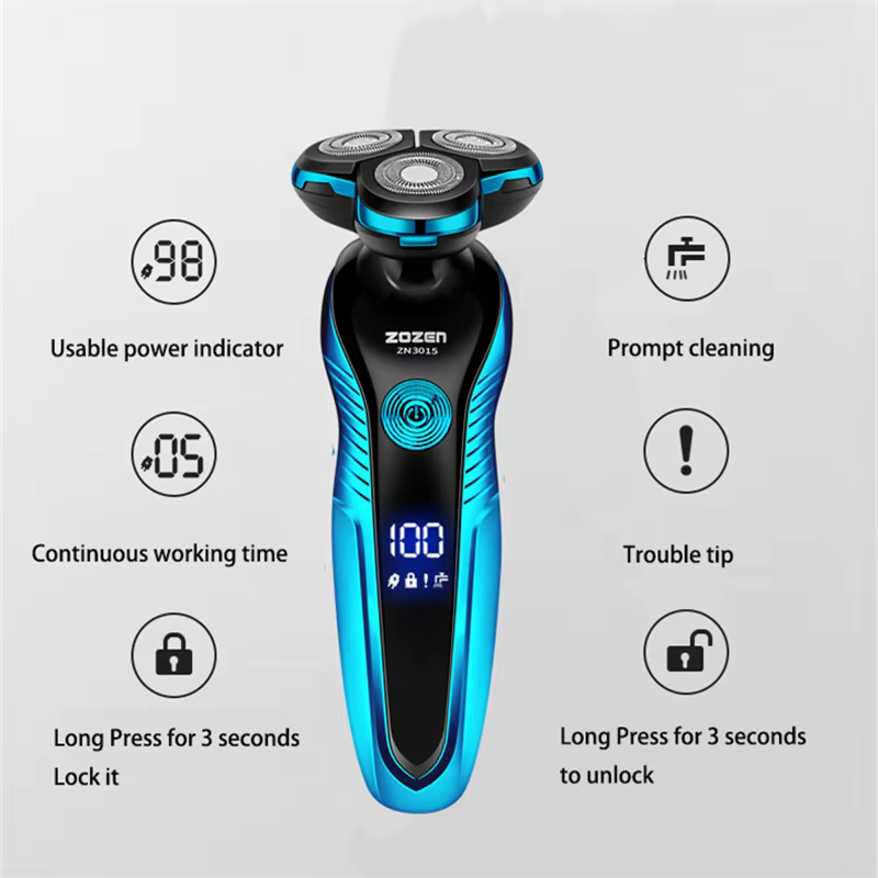 ZOZEN rasoir électrique rasoir électrique lavable Rechargeable corps tondeuse à cheveux Machine à ra