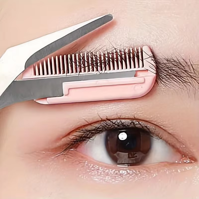 1/3 pièces rasoir de sourcils outils de maquillage ciseaux à sourcils en acier inoxydable avec peign