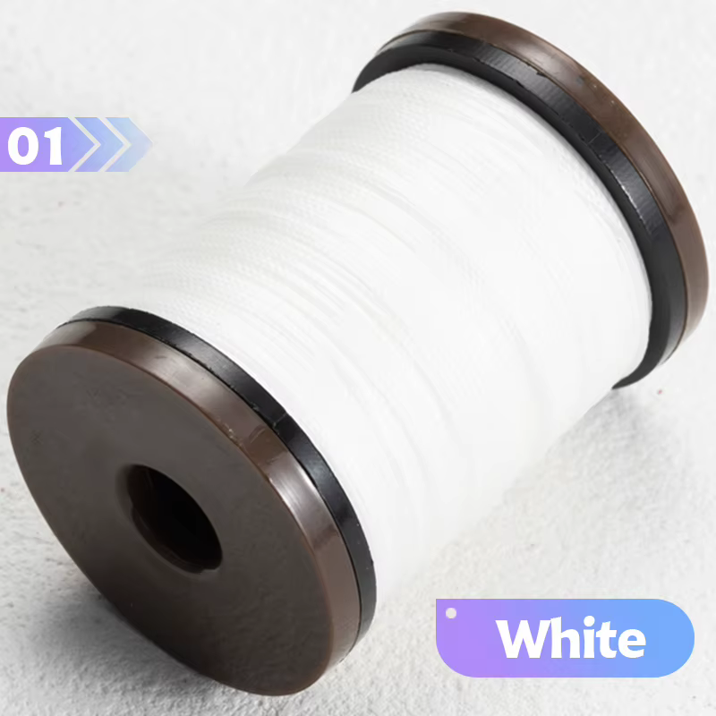 Fil ciré rond de 0,4/0,5/0,6/0,8 mm pour couture de cuir et artisanat de bijoux