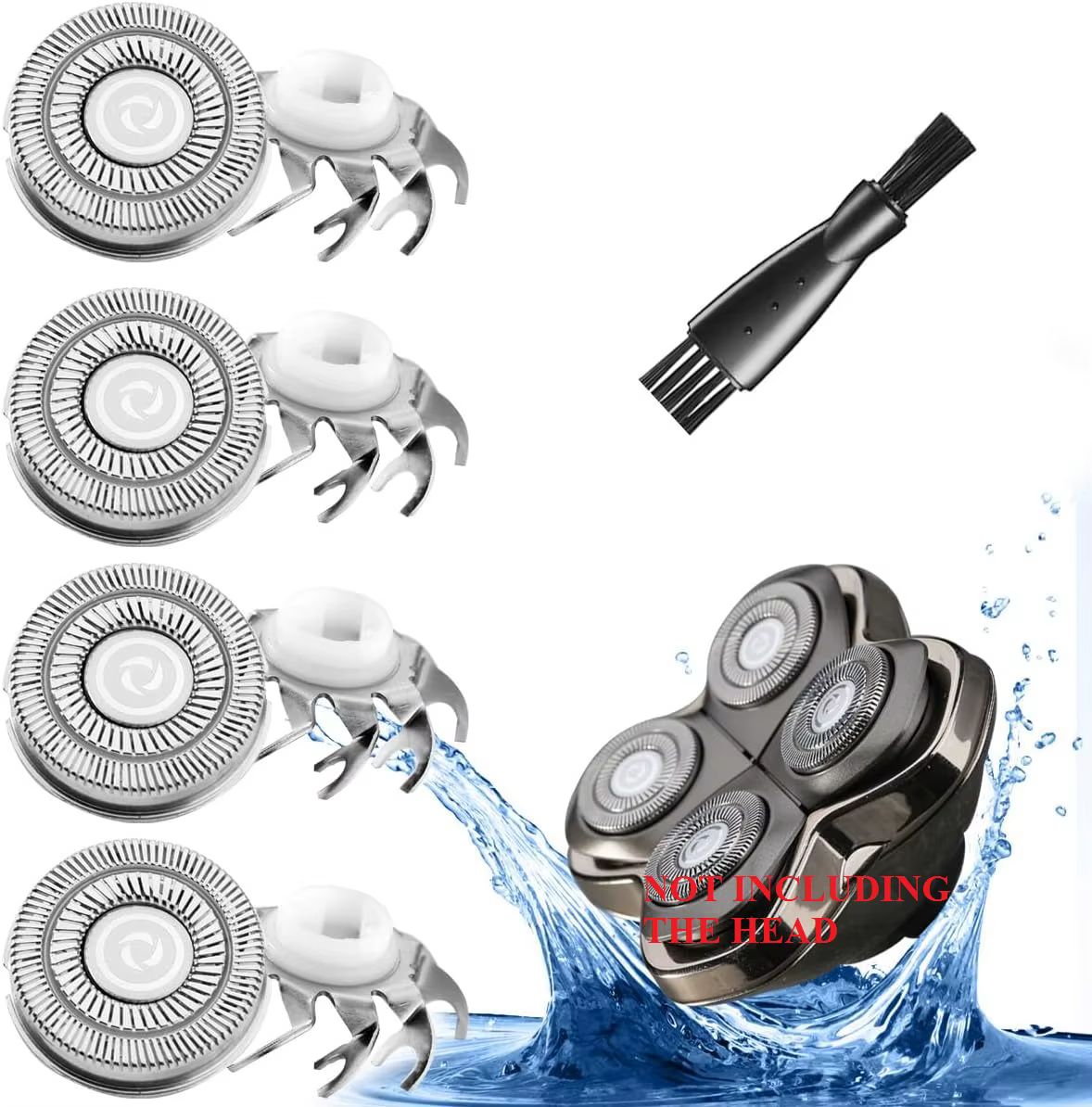 WAHFOX tête rasoir lames de rechange pour SKULL SHAVER Pitbull Carver PRO 4 tête rasoir électrique c