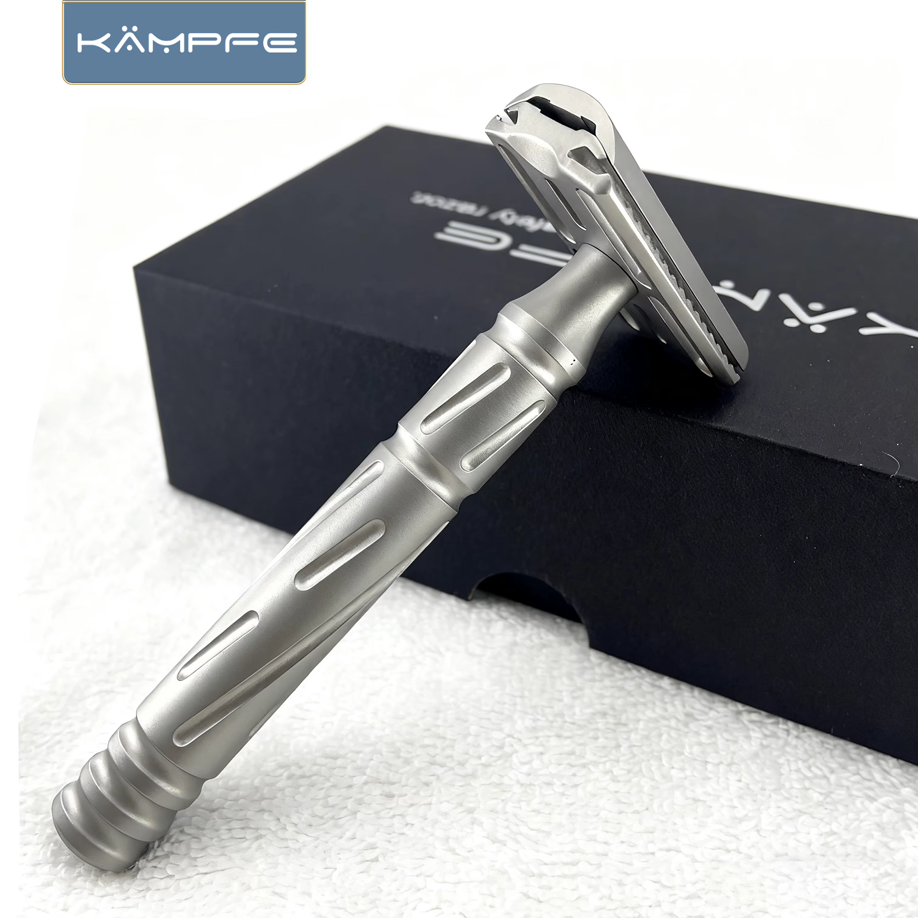 Rasoir de sécurité traditionnel pour homme KAMPFE CNC, double tranchant, en acier inoxydable, pour u