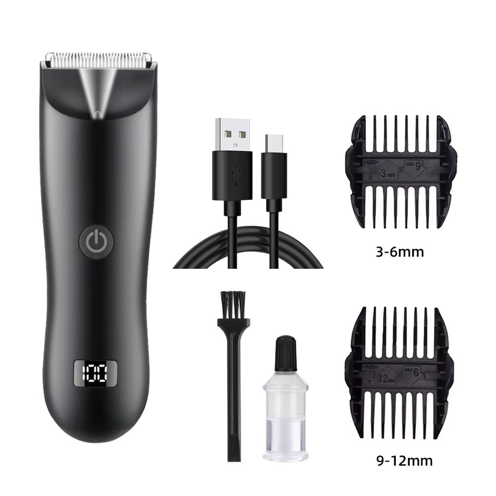 Tondeuse à cheveux pour hommes, tondeuse à boules électrique, comprend 2 accessoires de protection,