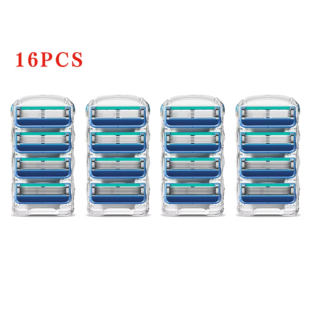 16-64 lames de rasoir en acier inoxydable, recharges durables pour rasoir de remplacement Gillette F