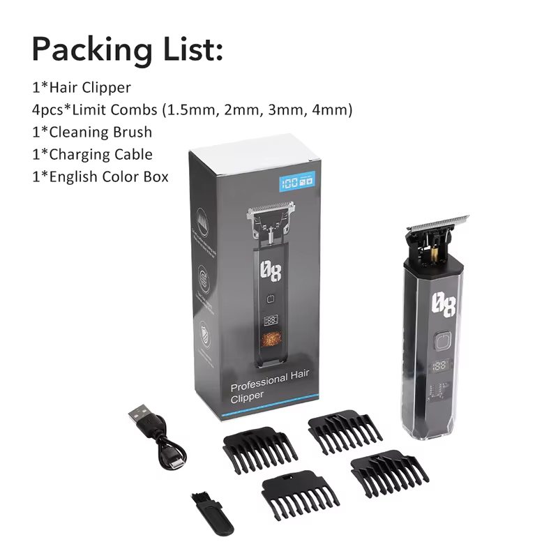Tondeuse à cheveux pour hommes, tondeuse à barbe, rasoir électrique rechargeable, tondeuse de qualit