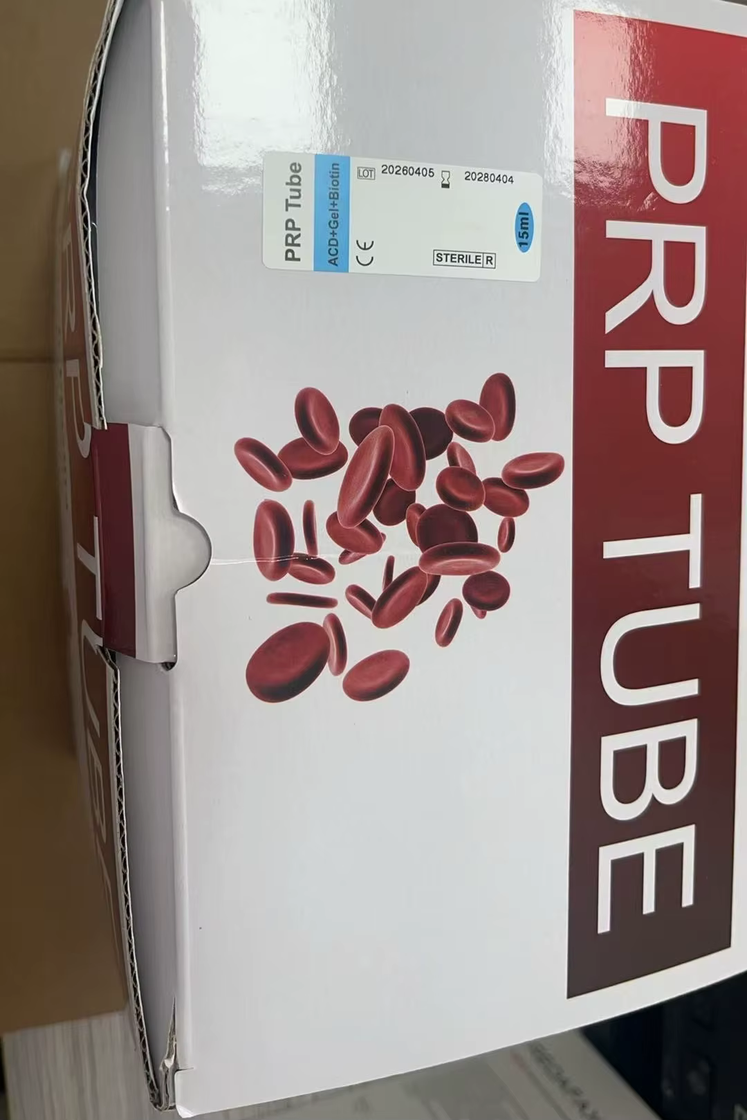 Tube PRP de 10 ml, 12 ml, 15 ml avec gel ACD / PRF / héparine de sodium / GFC / biotine pour la thér