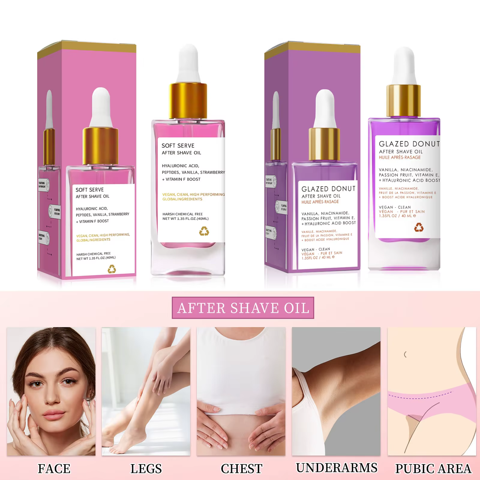 Huile après-rasage fraise vanille huile après-rasage vraiment pour une peau lisse hydrate douce ﻿   