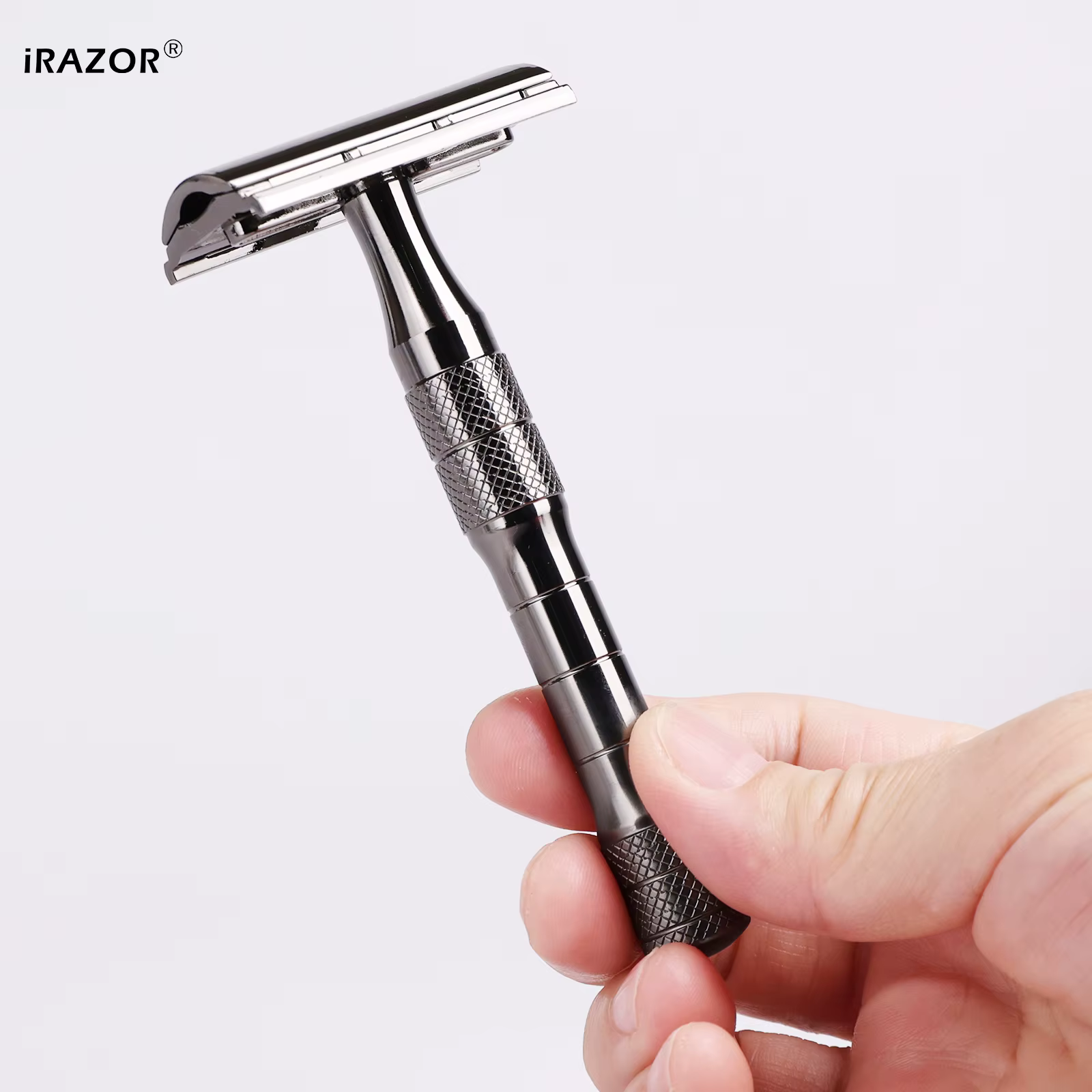 Rasoir de sécurité classique à double tranchant iRAZOR, rasoir manuel à eau avec 10 lames en acier i