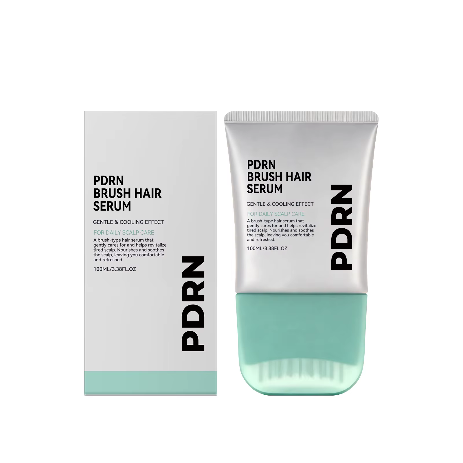 Sérum capillaire PDRN avec brosse intégrée, essence fortifiante pour les racines des cheveux, soin n