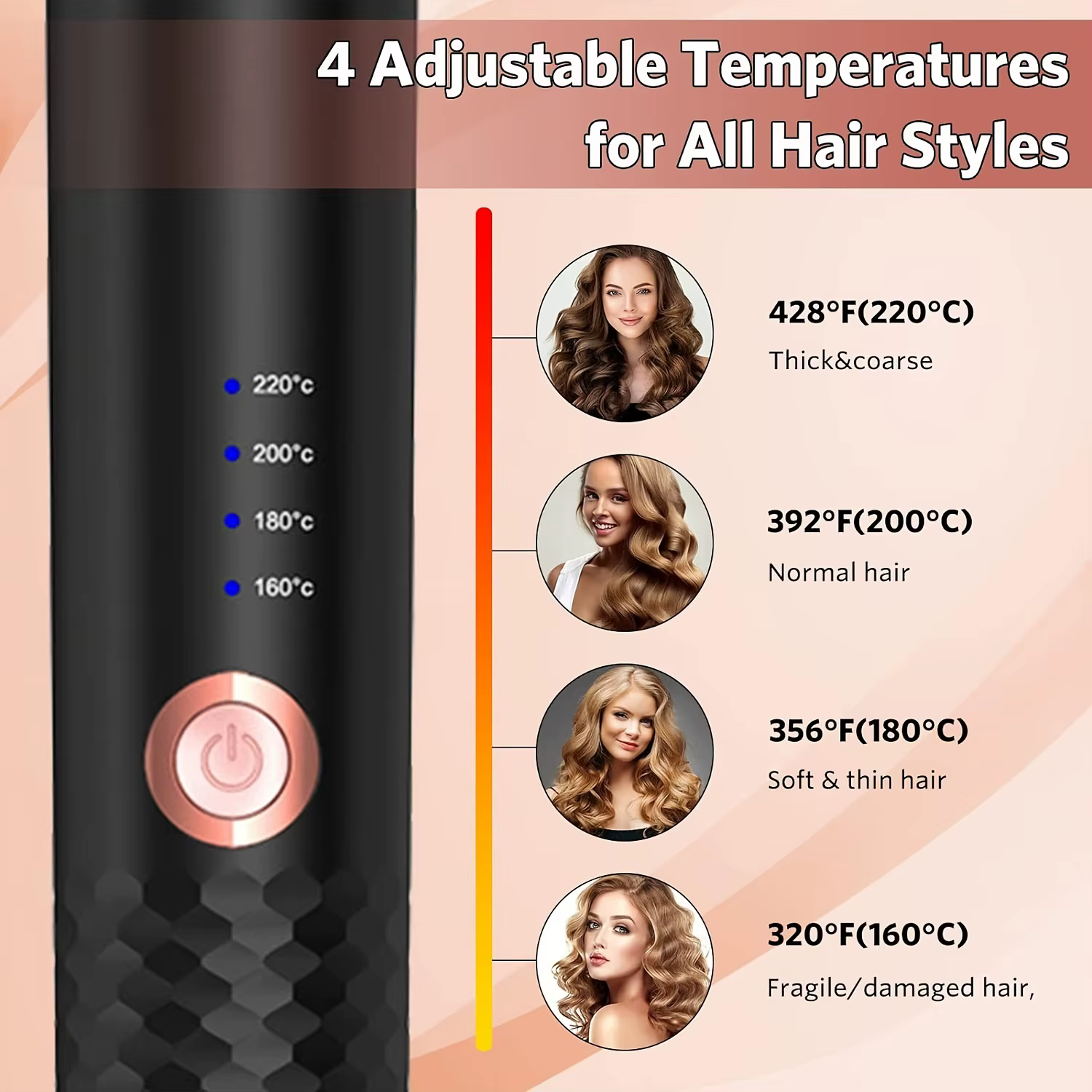 Bigoudi automatique pour cheveux, fer à friser automatique, bigoudi rotatif en céramique, baguette r