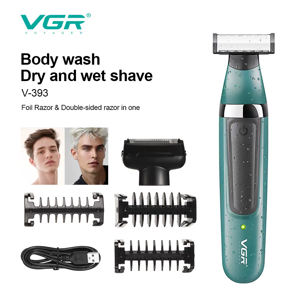 VGR Étanche Rasoir Électrique pour Hommes Corps Tondeuse Bikini Tondeuse Rasoir pour Zones Intimes É