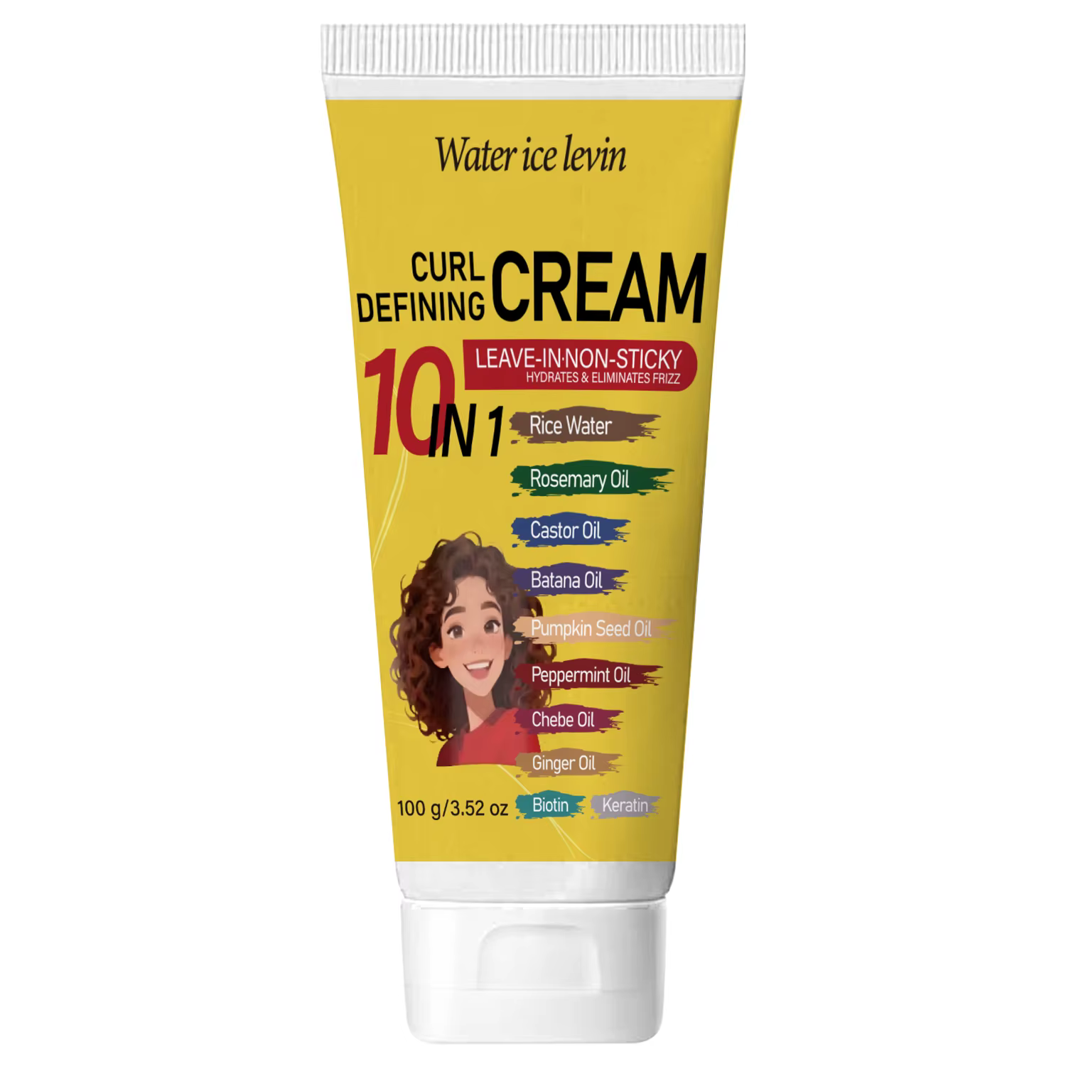 Crème définissante pour boucles 10-en-1 |   Formule sans rinçage non collante avec eau de riz et hui