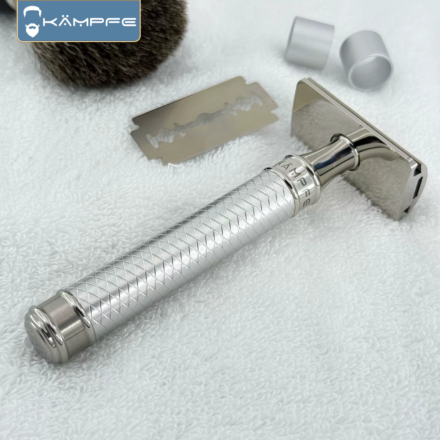 Tête de rasoir de sécurité en titane KAMPFE pour homme - Outil de toilettage à glissement fluide, ca