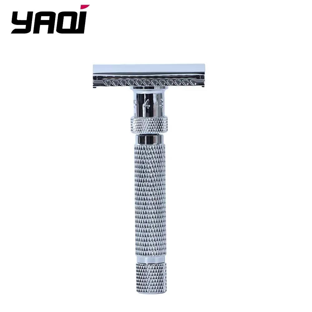 Yaqi rasoir hommes réglable la coupe finale Chrome rasoir de sécurité pour hommes de haute qualité m