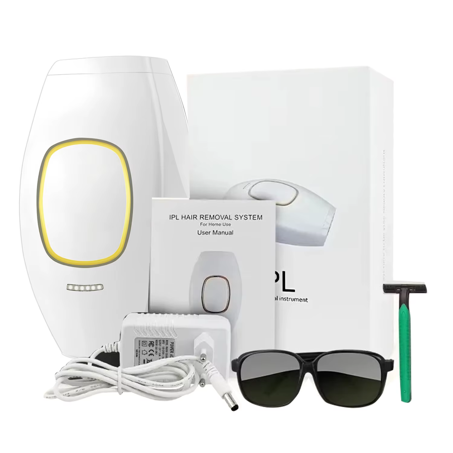 Nouvel Épilateur Laser IPL Permanent, Machine de Coupe de Cheveux, Lisseur, Rasoir Vibrant pour Homm