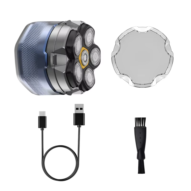 Rasoir électrique pour hommes chauve, rasoir magnétique 6D, tondeuse à cheveux, Rechargeable, LED, é