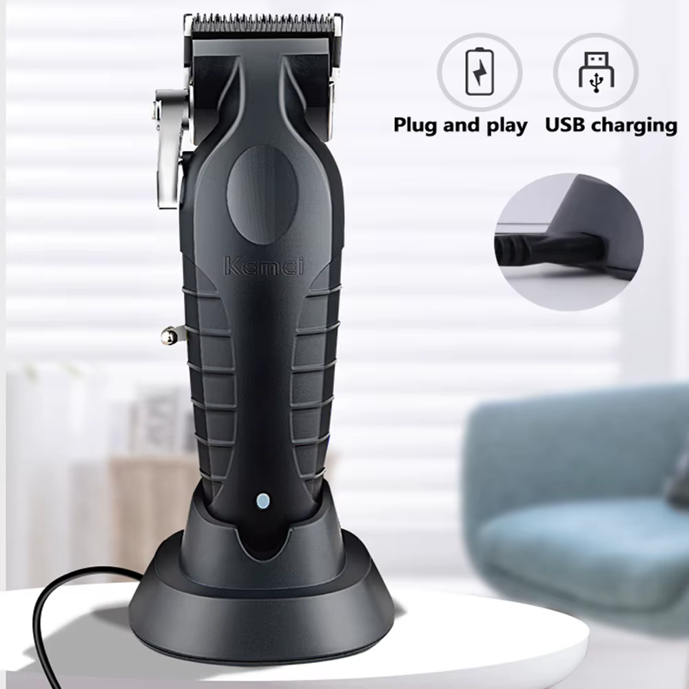 Tondeuse à cheveux professionnelle Kemei KM-2296 pour hommes, machine à couper les cheveux avec char