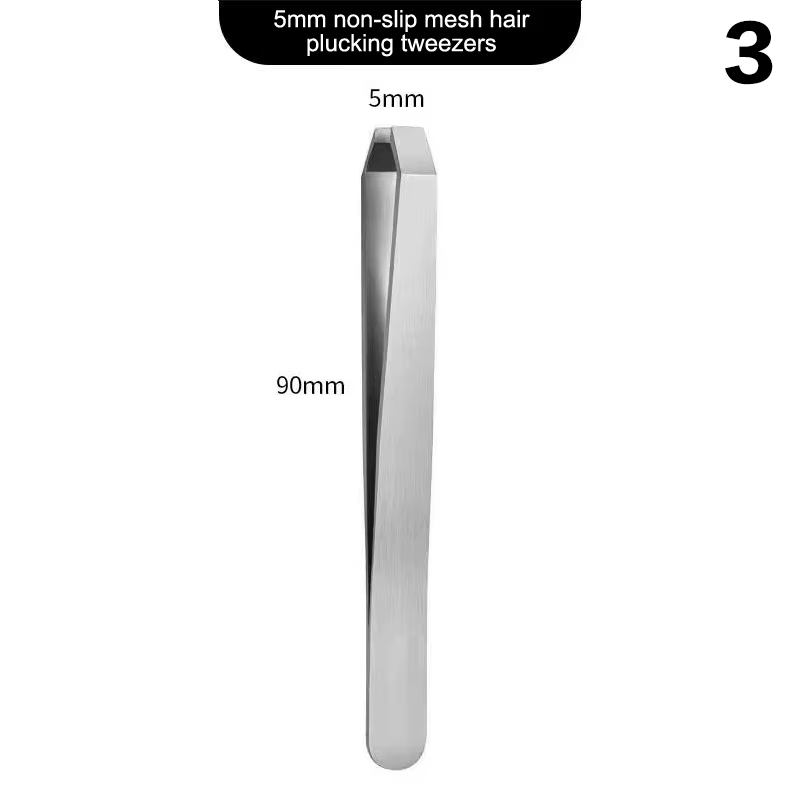 Pincettes épaisses en acier inoxydable, épilation de la barbe et des sourcils, outil de déplissage d