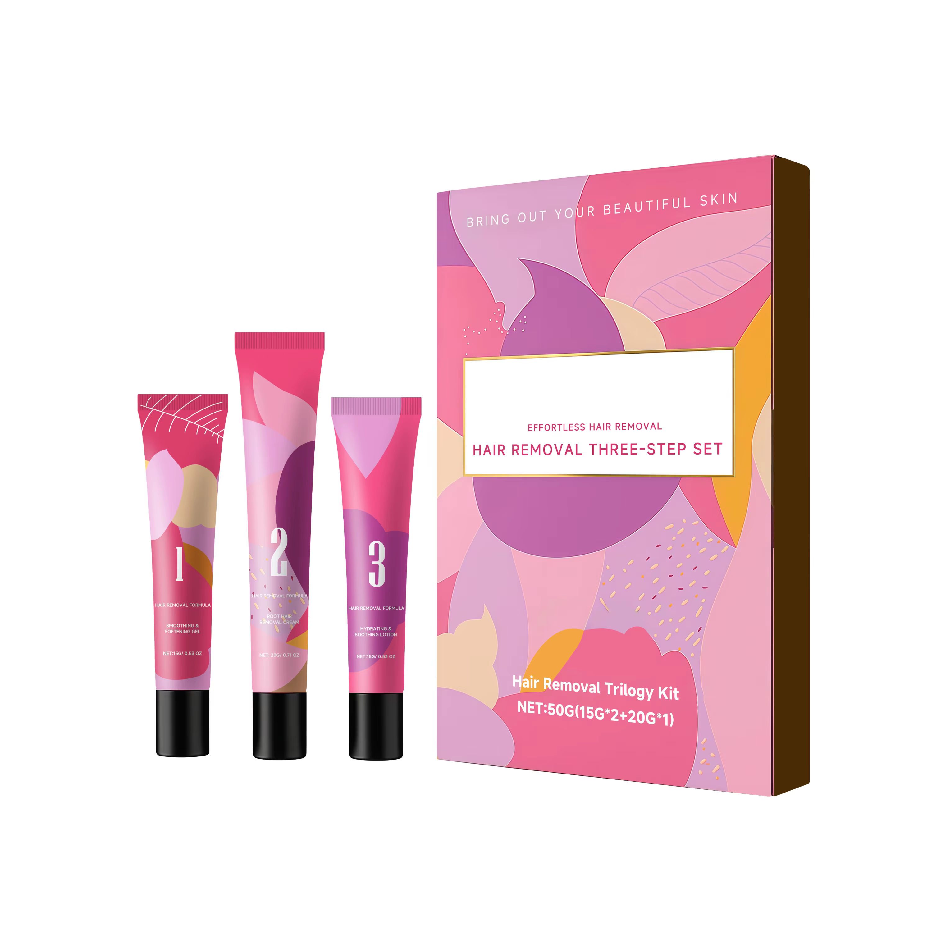 Kit de crème dépilatoire indolore pour le visage et le corps, formule douce à action rapide, apaise 