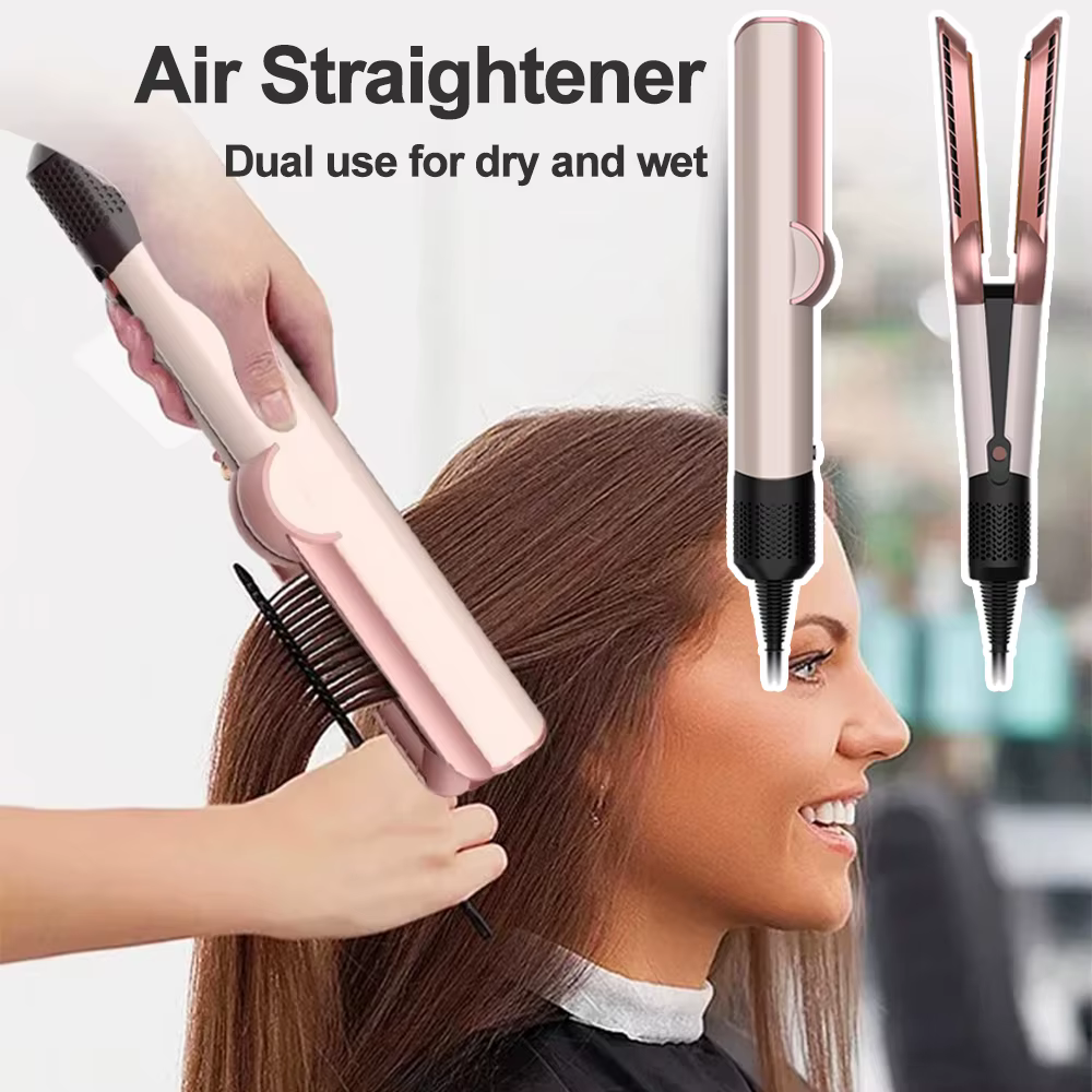Lisseur de cheveux 2 en 1 pour sécher et lisser avec chauffage à température constante pour lisser l