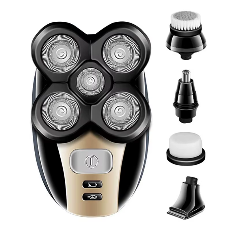 Rasoir étanche Portable 5 en 1 rasoir rotatif tondeuse à barbe tondeuse à cheveux pour hommes barbe 