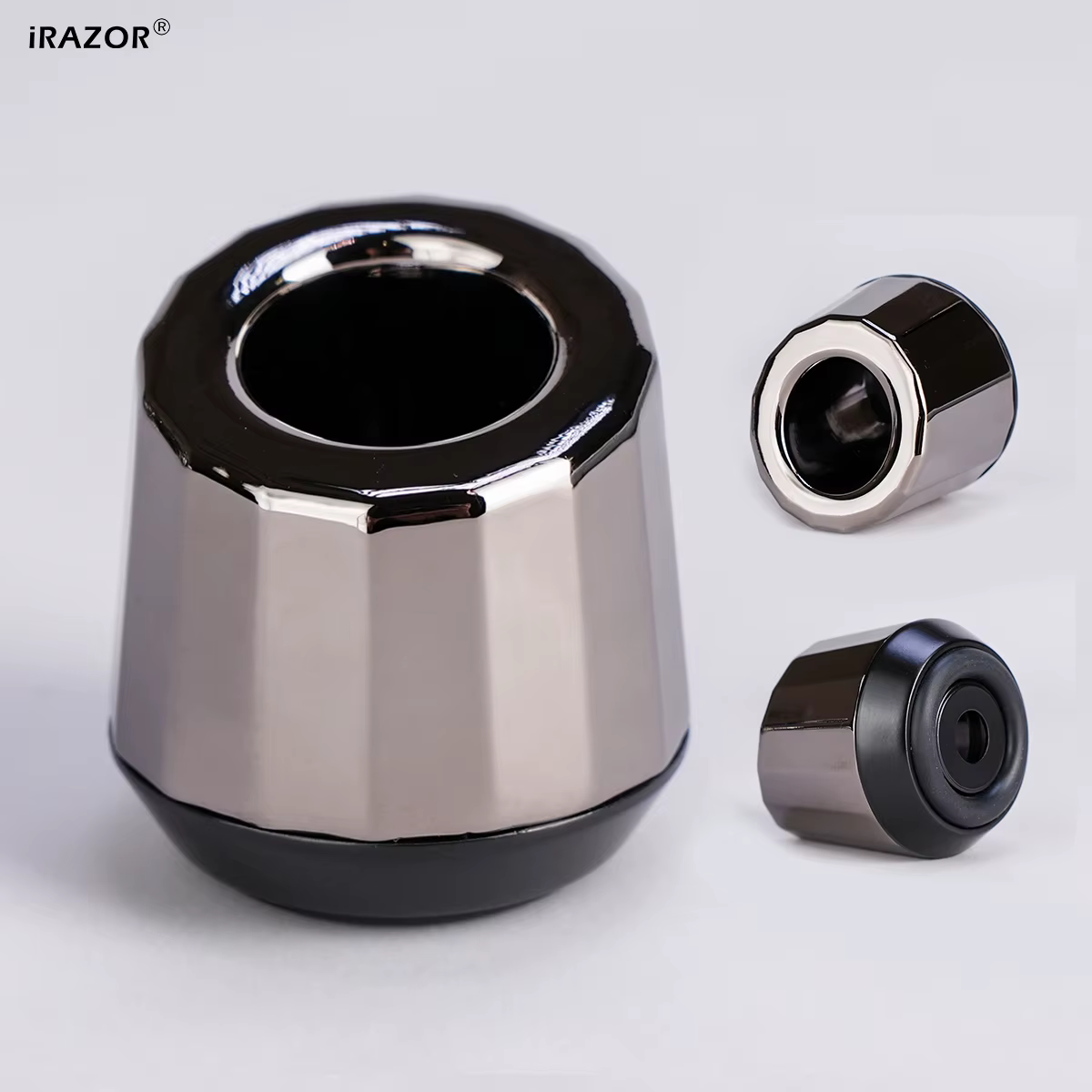Support de rasoir de sécurité en alliage d'aluminium iRAZOR, base de rasoir manuel pour comptoir de 